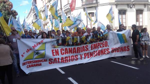 Manifestación del 1 de mayo de Intersindical Canaria Manifestación del 1 de mayo de Intersindical Canaria