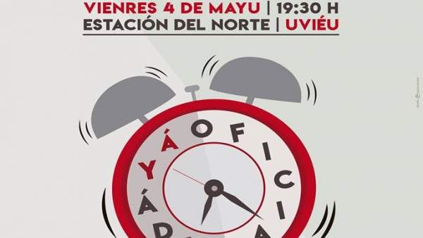Cartel de la manifestación pola oficialidá. Cartel de la manifestación pola oficialidá.