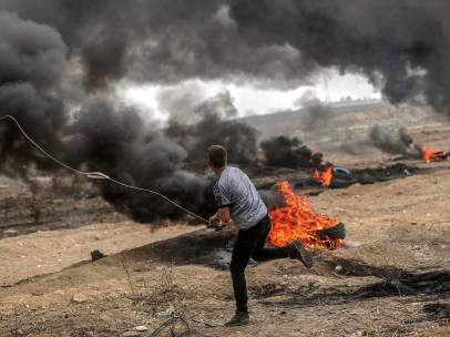 Enfrentamientos en Gaza, Palestina.