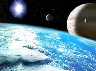 Planeta extrasolar y satelite similar a la tierra