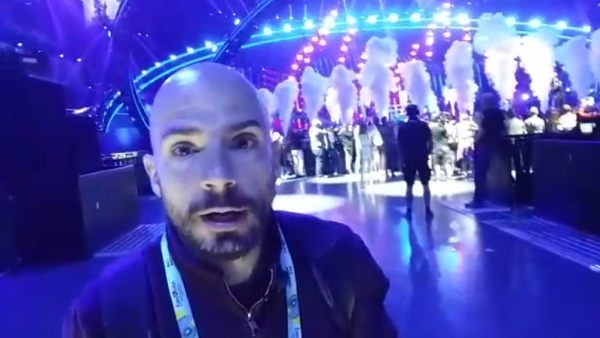 Gus Hernández, en Eurovision 2018 Gus Hernández, en Eurovision 2018