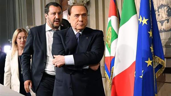 Silvio Berlusconi, Matteo Salvini y Giorgia Meloni Silvio Berlusconi, Matteo Salvini y Giorgia Meloni