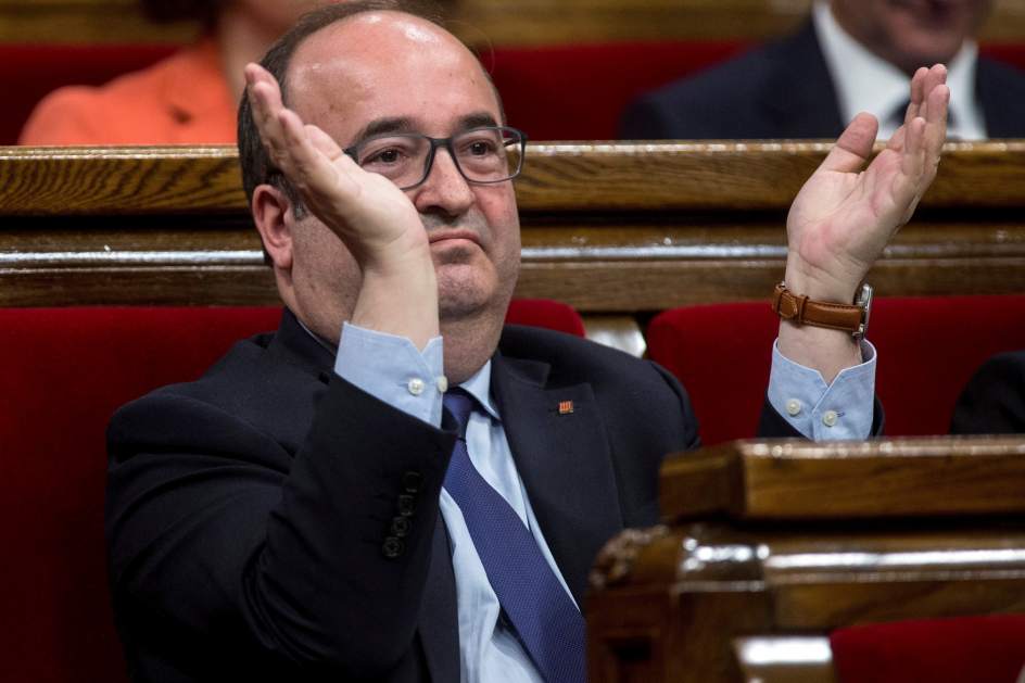 Miquel Iceta, este sábado en el Parlament.