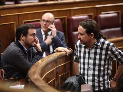 Alberto Garzón y Pablo Iglesias