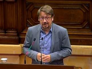 El líder de Catalunya En Comú Podem en el Parlament, Xavier Domènech.