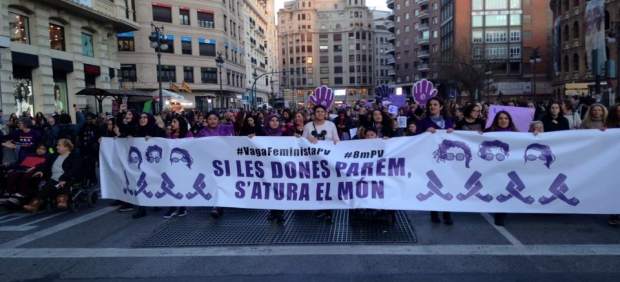 Huelga feminista en València