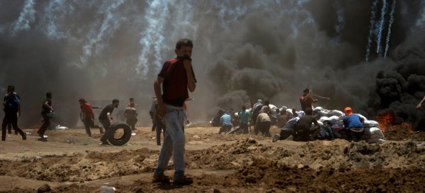 Gases y fuego en Gaza
