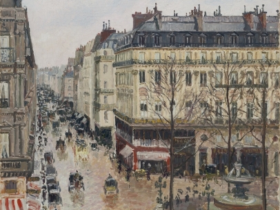 'Rue Saint-Honoré por la tarde. Efecto de lluvia', de Camille Pissarro.