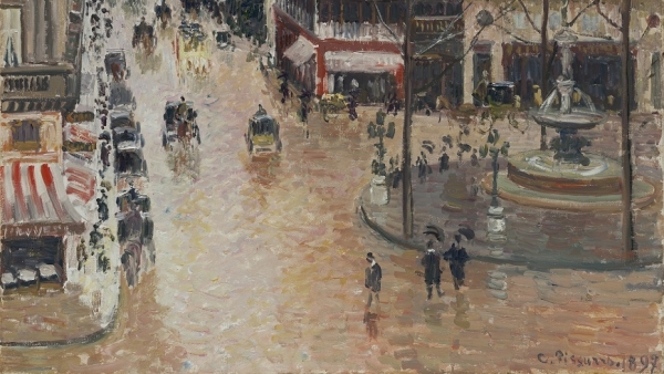 'Rue Saint-Honoré por la tarde. Efecto de lluvia', de Camille Pissarro. 'Rue Saint-Honoré por la tarde. Efecto de lluvia', de Camille Pissarro.