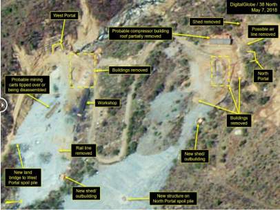 Centro de pruebas nucleares en Corea del Norte