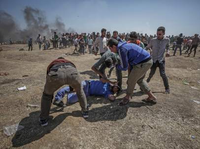 Protestas en la frontera de Gaza e Israel