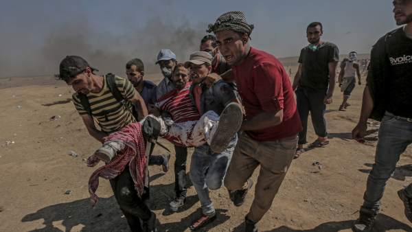 Un herido en la frontera de Israel Un herido en la frontera de Israel