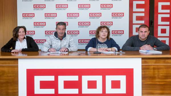 Representantes de UGT y CCOO, en rueda de prensa. Representantes de UGT y CCOO, en rueda de prensa.