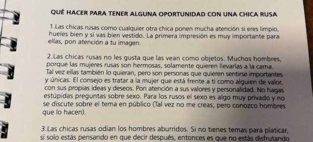 Consejos para seducir a mujeres rusas de la AFA