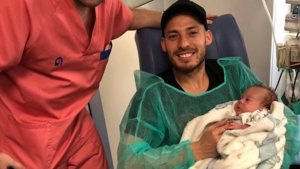 Silva con su hijo Silva con su hijo