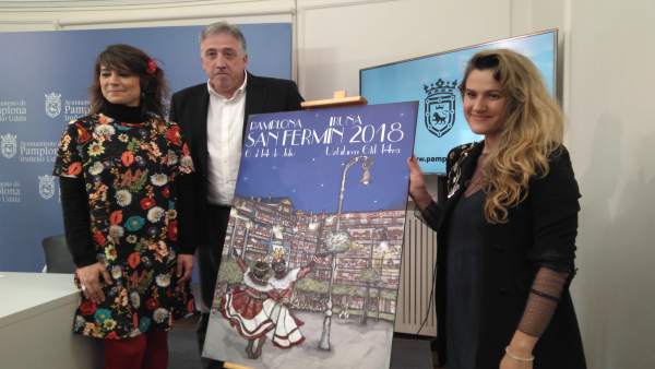 Cartel ganador de los Sanfermines 2018. Cartel ganador de los Sanfermines 2018.