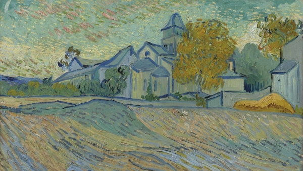 'Vue de l'asile et de la Chapelle de Saint-RÃ©my', de Vincent van Gogh.