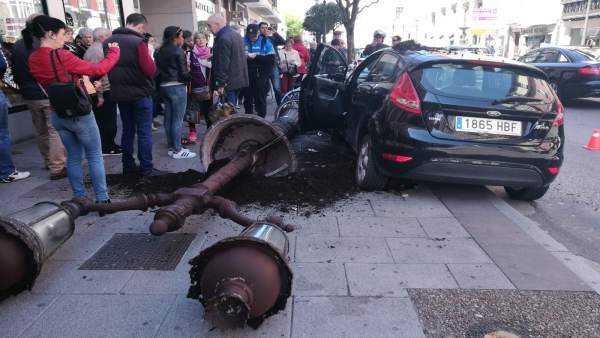 Escenario del accidente en Burgos capital. Escenario del accidente en Burgos capital.