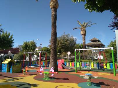 Un parque en el centro de la ciudad.