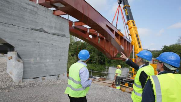 Obras del puente de Golbardo Obras del puente de Golbardo
