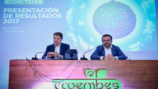 Óscar Martín, consejero de Ecoembes, e Ignacio González, presidente de Ecoembes Óscar Martín, consejero de Ecoembes, e Ignacio González, presidente de Ecoembes