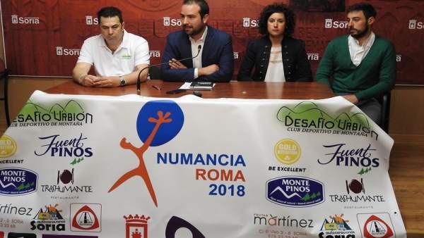 Presentación de la marcha en bici entre Numancia y Roma. Presentación de la marcha en bici entre Numancia y Roma.