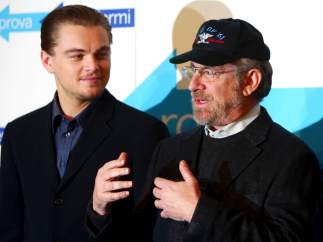 Leonardo DiCaprio y Steven Spielberg