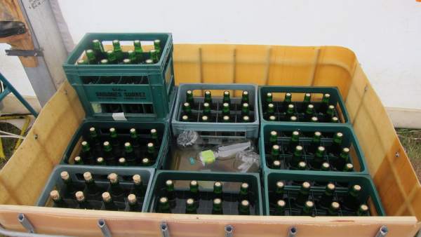 Cajas de sidra. Cajas de sidra.