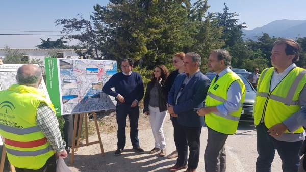 Visita a las obras de emergencia en la A-315, en Quesada. Visita a las obras de emergencia en la A-315, en Quesada.