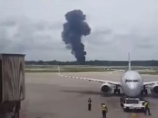 Avión estrellado en Cuba