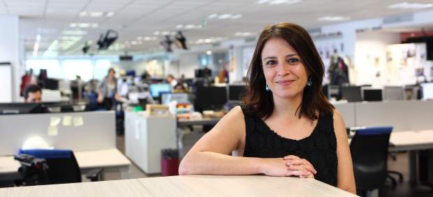 Adriana Lastra, vicesecretaria general del PSOE, en la redacción de 20minutos.