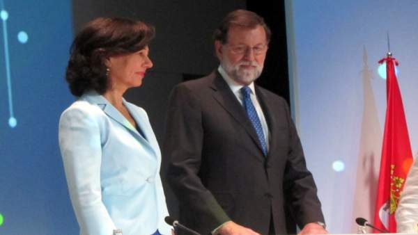 Ana Botín y Mariano Rajoy en la cita de Universia en Salaman Ana Botín y Mariano Rajoy en la cita de Universia en Salaman