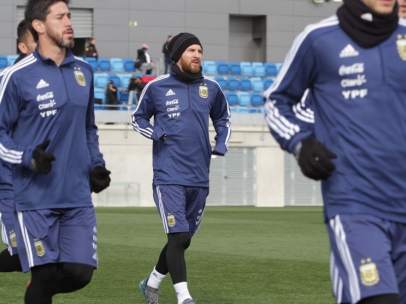 Messi, entrenamiento Argentina