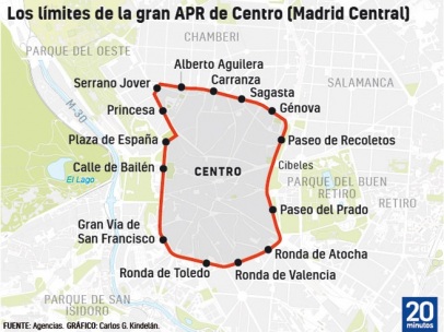 Mapa de la APR central