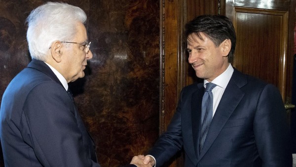 Mattarella y Conte. Mattarella y Conte.