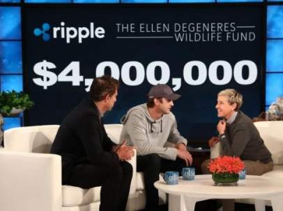 Ashton Kutcher y Ellen DeGeneres