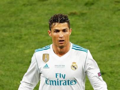 Cristiano Ronaldo, en la final de la Champions contra el Liverpool.
