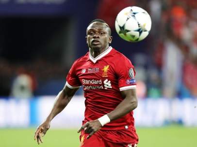 Sadio Mané, con la camiseta del Liverpool.