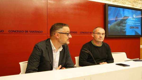 El concejal santiagués Xan Duro y el gerente de Tussa, José Ramón Mosquera El concejal santiagués Xan Duro y el gerente de Tussa, José Ramón Mosquera