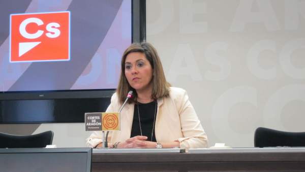 La portavoz de Ciudadanos en las Cortes de Aragón, Susana Gaspar La portavoz de Ciudadanos en las Cortes de Aragón, Susana Gaspar