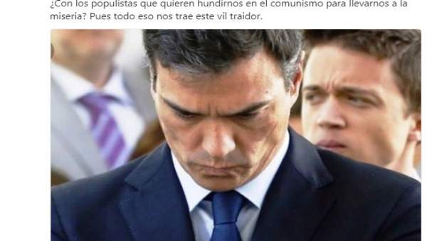Tuit de Francisco Bernabé sobre Sánchez Tuit de Francisco Bernabé sobre Sánchez
