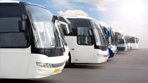 Tourist buses on parking Tourist buses on parking