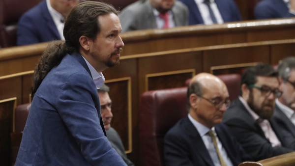 Pablo Iglesias, secretario general de Podemos, en el Congreso. Pablo Iglesias, secretario general de Podemos, en el Congreso.