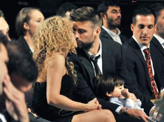 Shakira y Piqué en la entrega de premios al mejor jugador catalán.