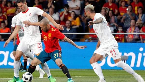 David Silva, en un partido con la selección española. David Silva, en un partido con la selección española.