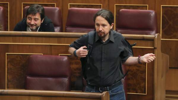 Pablo Iglesias, secretario general de Podemos, en el Congreso de los Diputados. Pablo Iglesias, secretario general de Podemos, en el Congreso de los Diputados.