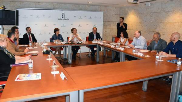 La consejera de Bienestar Social, Aurelia Sánchez, en la reunión La consejera de Bienestar Social, Aurelia Sánchez, en la reunión