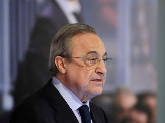Florentino Pérez, durante la presentación de Lopetegui