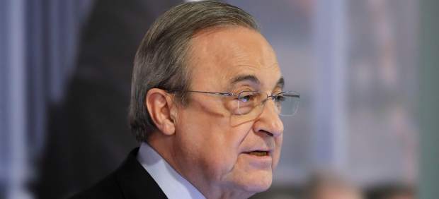 Florentino Pérez, durante la presentación de Lopetegui