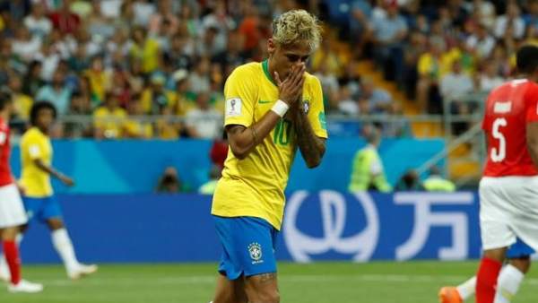 Neymar, en el encuentro entre Brasil y Suiza del Mundial de Rusia. Neymar, en el encuentro entre Brasil y Suiza del Mundial de Rusia.
